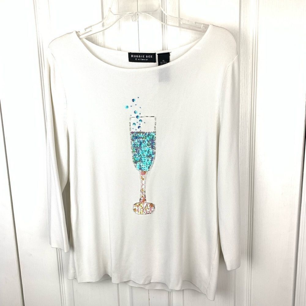 Robbie Bee Embellished Knit Top‎